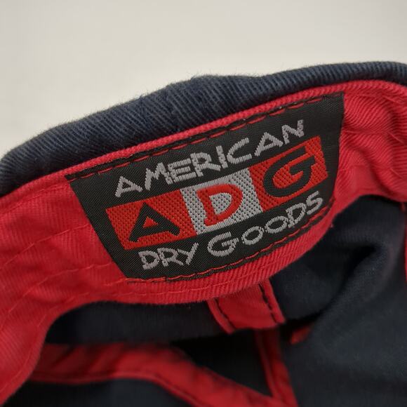 American Dry Goods Strapback Baseball Cap Black One Size Adjustable Cotton - Picture 10 of 10